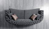 Chloe Gray Velvet Sofa & Loveseat - Ella Furniture