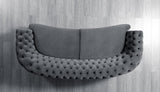 Chloe Gray Velvet Sofa & Loveseat - Ella Furniture