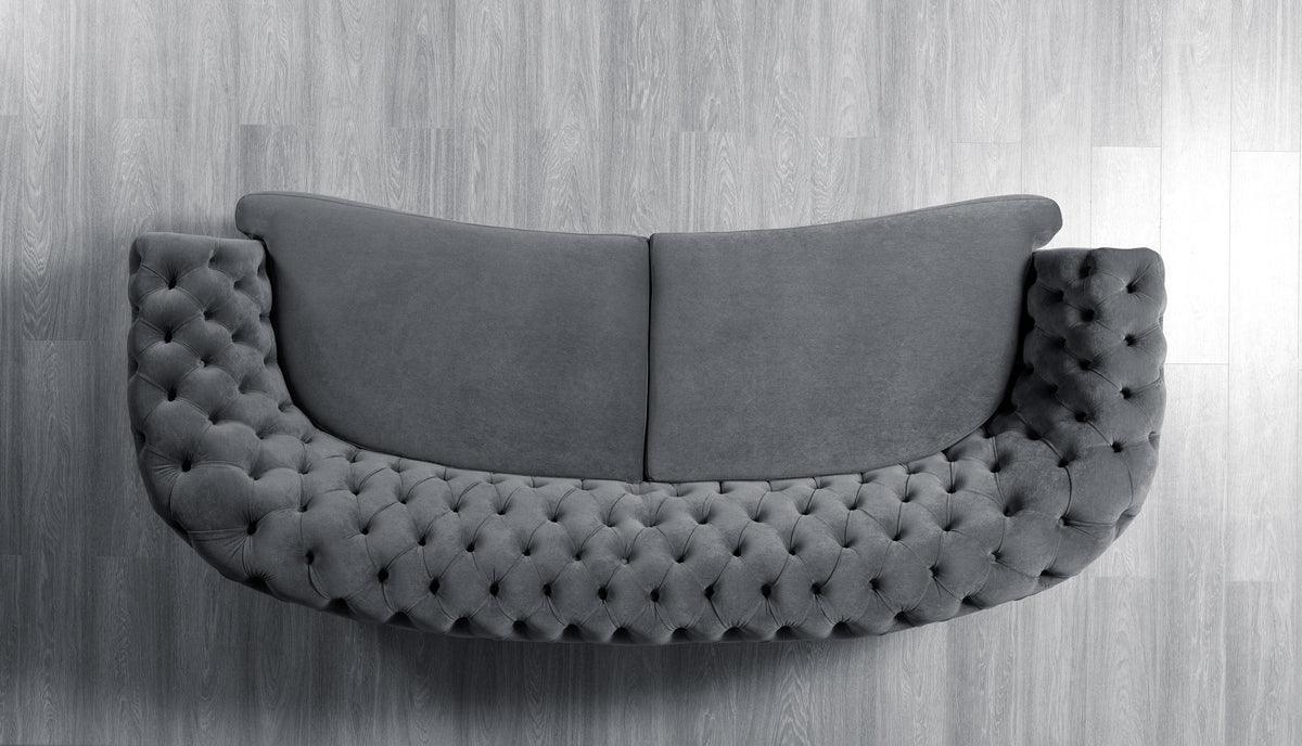 Chloe Gray Velvet Sofa & Loveseat - Ella Furniture