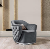Chloe Gray Velvet Sofa & Loveseat - Ella Furniture