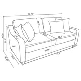 Christine Christine 2-piece Upholstered Sloped Arm Sofa Set Beige 552061-S2 - Ella Furniture