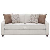 Christine Christine 2-piece Upholstered Sloped Arm Sofa Set Beige 552061-S2 - Ella Furniture
