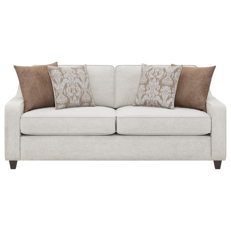 Christine Christine 2-piece Upholstered Sloped Arm Sofa Set Beige 552061-S2 - Ella Furniture