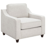 Christine Christine 3-piece Upholstered Sloped Arm Sofa Set Beige 552061-S3 - Ella Furniture
