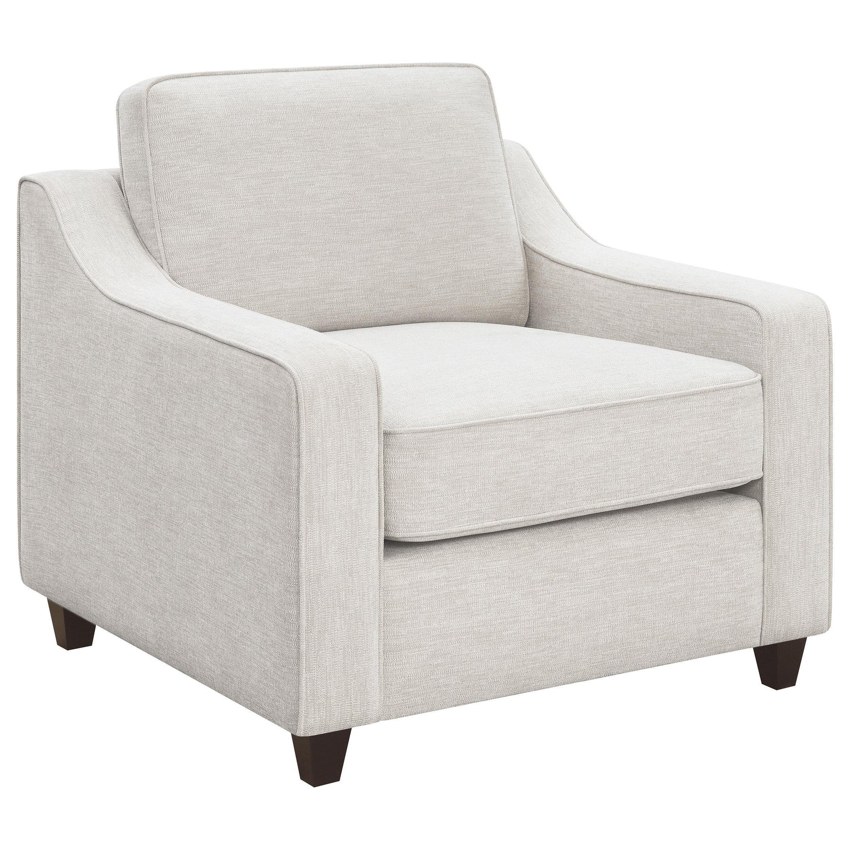 Christine Christine 3-piece Upholstered Sloped Arm Sofa Set Beige 552061-S3 - Ella Furniture