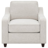 Christine Christine 3-piece Upholstered Sloped Arm Sofa Set Beige 552061-S3 - Ella Furniture