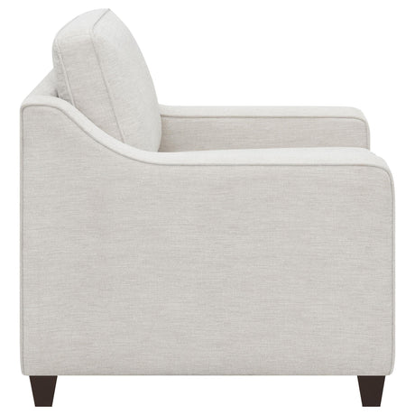 Christine Christine 3-piece Upholstered Sloped Arm Sofa Set Beige 552061-S3 - Ella Furniture