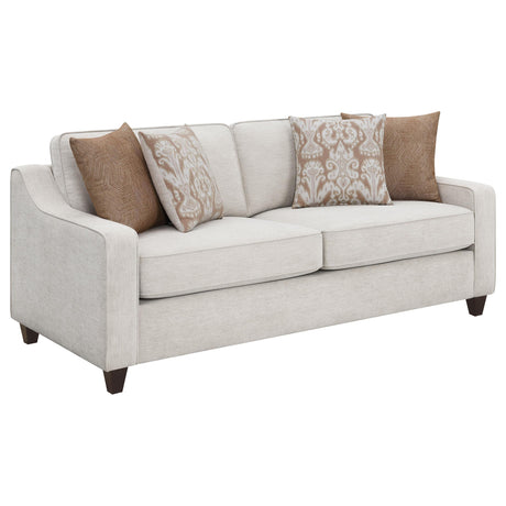 Christine Christine 3-piece Upholstered Sloped Arm Sofa Set Beige 552061-S3 - Ella Furniture