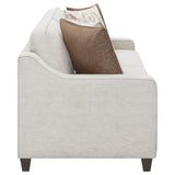 Christine Christine 3-piece Upholstered Sloped Arm Sofa Set Beige 552061-S3 - Ella Furniture