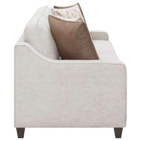 Christine Christine 3-piece Upholstered Sloped Arm Sofa Set Beige 552061-S3 - Ella Furniture