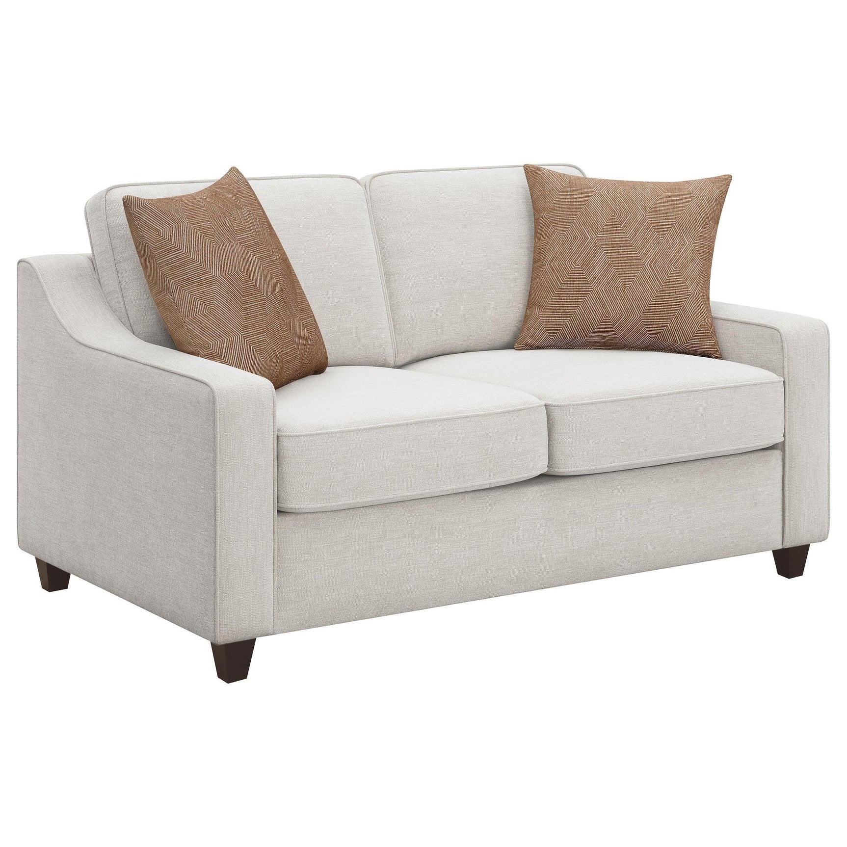 Christine Christine 3-piece Upholstered Sloped Arm Sofa Set Beige 552061-S3 - Ella Furniture