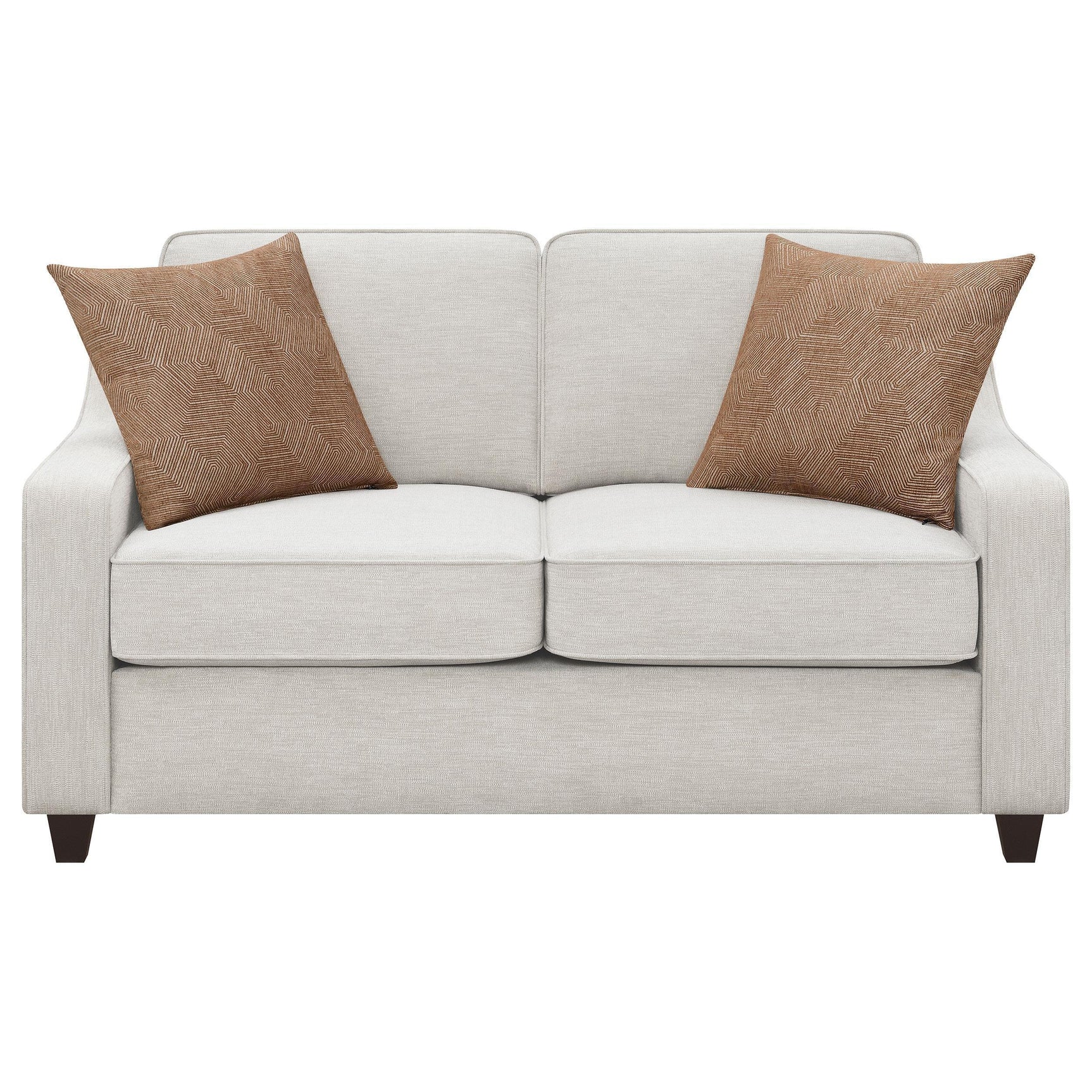 Christine Christine 3-piece Upholstered Sloped Arm Sofa Set Beige 552061-S3 - Ella Furniture
