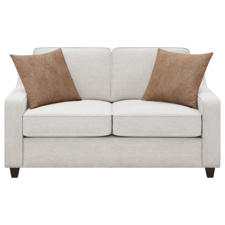 Christine Christine 3-piece Upholstered Sloped Arm Sofa Set Beige 552061-S3 - Ella Furniture