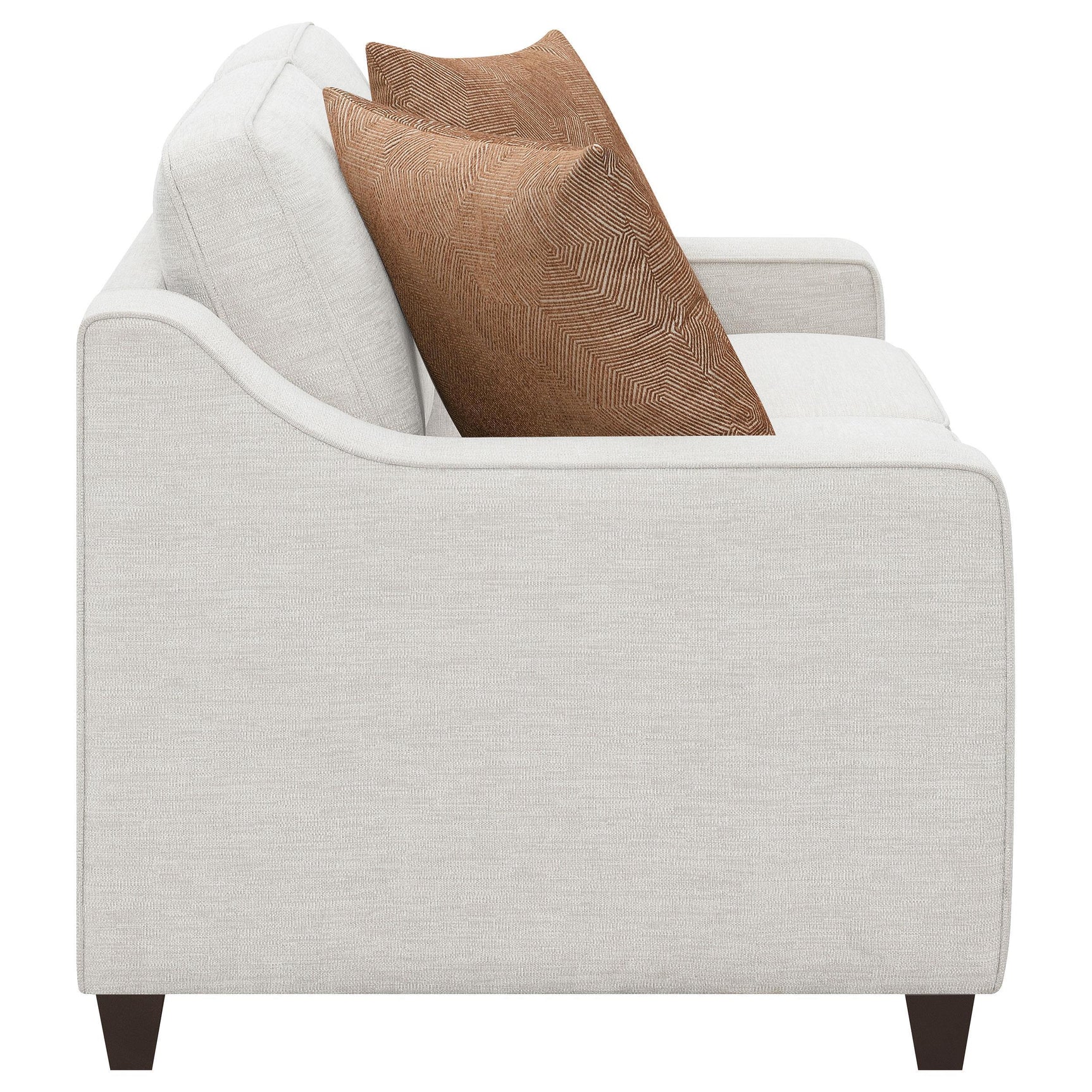 Christine Christine 3-piece Upholstered Sloped Arm Sofa Set Beige 552061-S3 - Ella Furniture