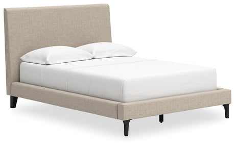 Cielden Soft Gray Full Upholstered Bed With Roll Slats - Ella Furniture