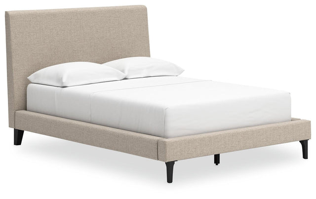 Cielden Soft Gray Full Upholstered Bed With Roll Slats - Ella Furniture