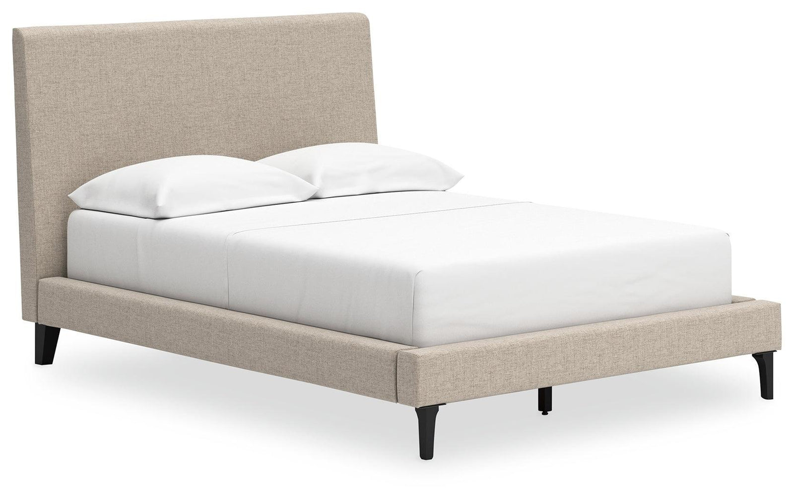 Cielden Soft Gray Full Upholstered Bed With Roll Slats - Ella Furniture