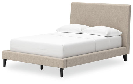 Cielden Soft Gray Full Upholstered Bed With Roll Slats - Ella Furniture