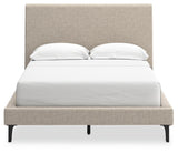 Cielden Soft Gray Full Upholstered Bed With Roll Slats - Ella Furniture