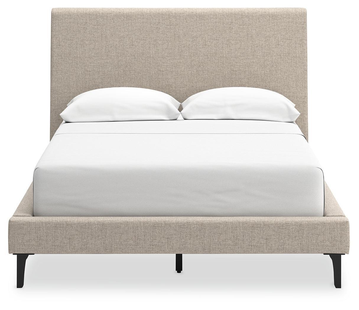 Cielden Soft Gray Full Upholstered Bed With Roll Slats - Ella Furniture