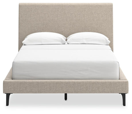 Cielden Soft Gray Full Upholstered Bed With Roll Slats - Ella Furniture