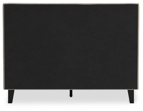 Cielden Soft Gray Full Upholstered Bed With Roll Slats - Ella Furniture