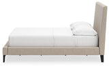 Cielden Soft Gray Full Upholstered Bed With Roll Slats - Ella Furniture