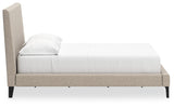 Cielden Soft Gray Full Upholstered Bed With Roll Slats - Ella Furniture