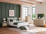 Cielden Soft Gray Queen Upholstered Bed with Roll Slats - Ella Furniture