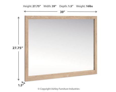 Cielden Tan Bedroom Mirror - Ella Furniture