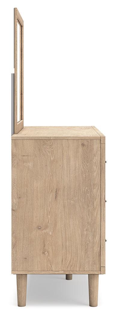 Cielden Two-tone Dresser and Mirror - Ella Furniture