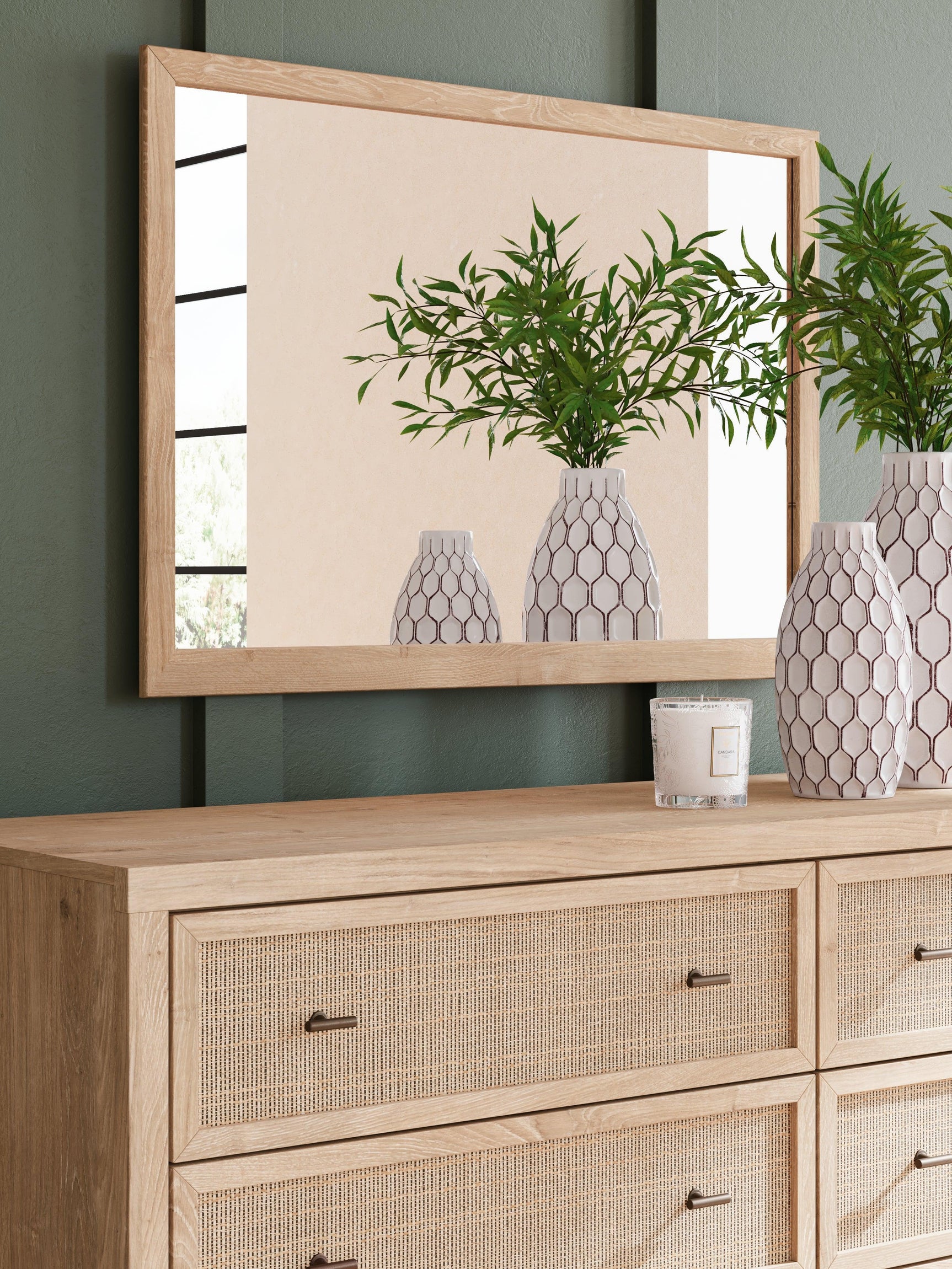 Cielden Two-tone Dresser and Mirror - Ella Furniture
