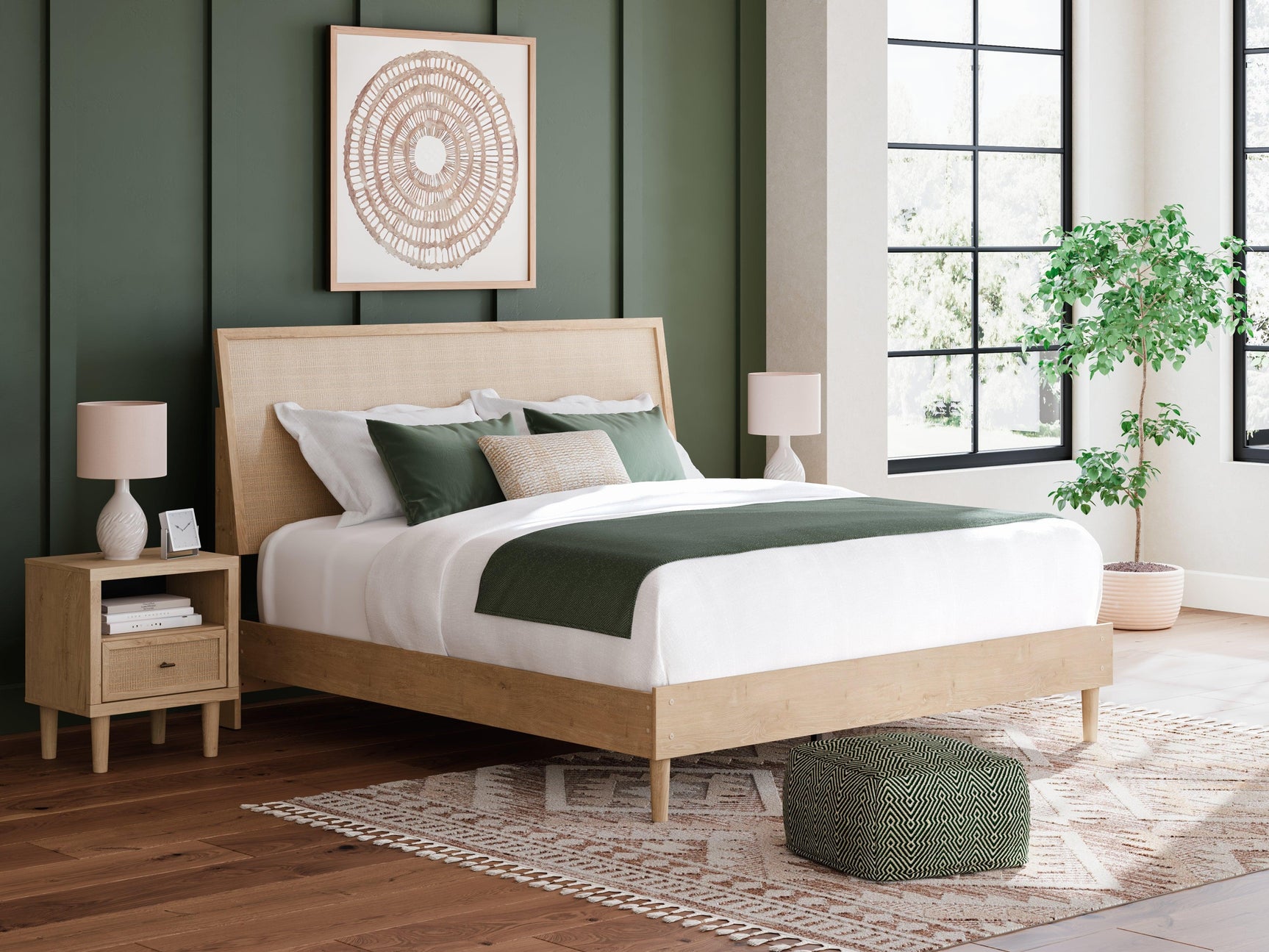 Cielden Two-tone King Panel Bed - Ella Furniture