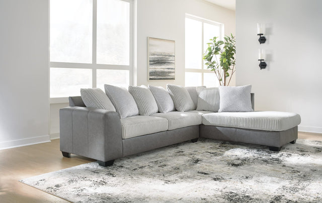 Clairette Court Alloy Chenille 2-Piece Sectional with Chaise from Ella Furniture