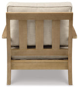 Clare Beige View 2 Outdoor Lounge Chairs With 2 End Tables - Ella Furniture