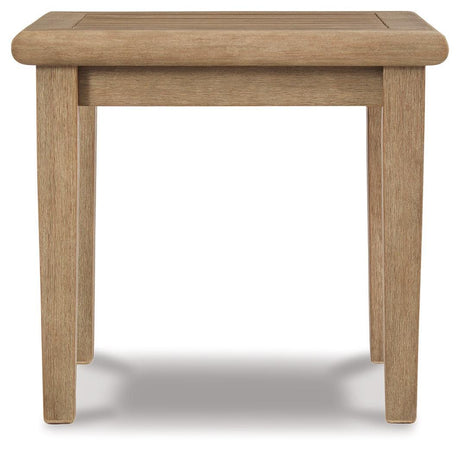 Clare Beige View 2 Outdoor Lounge Chairs With 2 End Tables - Ella Furniture