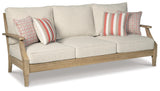 Clare Beige View Outdoor Sofa And Loveseat - Ella Furniture