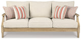 Clare Beige View Outdoor Sofa And Loveseat With Coffee Table - Ella Furniture