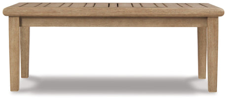 Clare Beige View Outdoor Sofa With Coffee Table - Ella Furniture