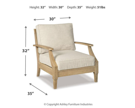 Clare Beige View Outdoor Sofa With Lounge Chair - Ella Furniture