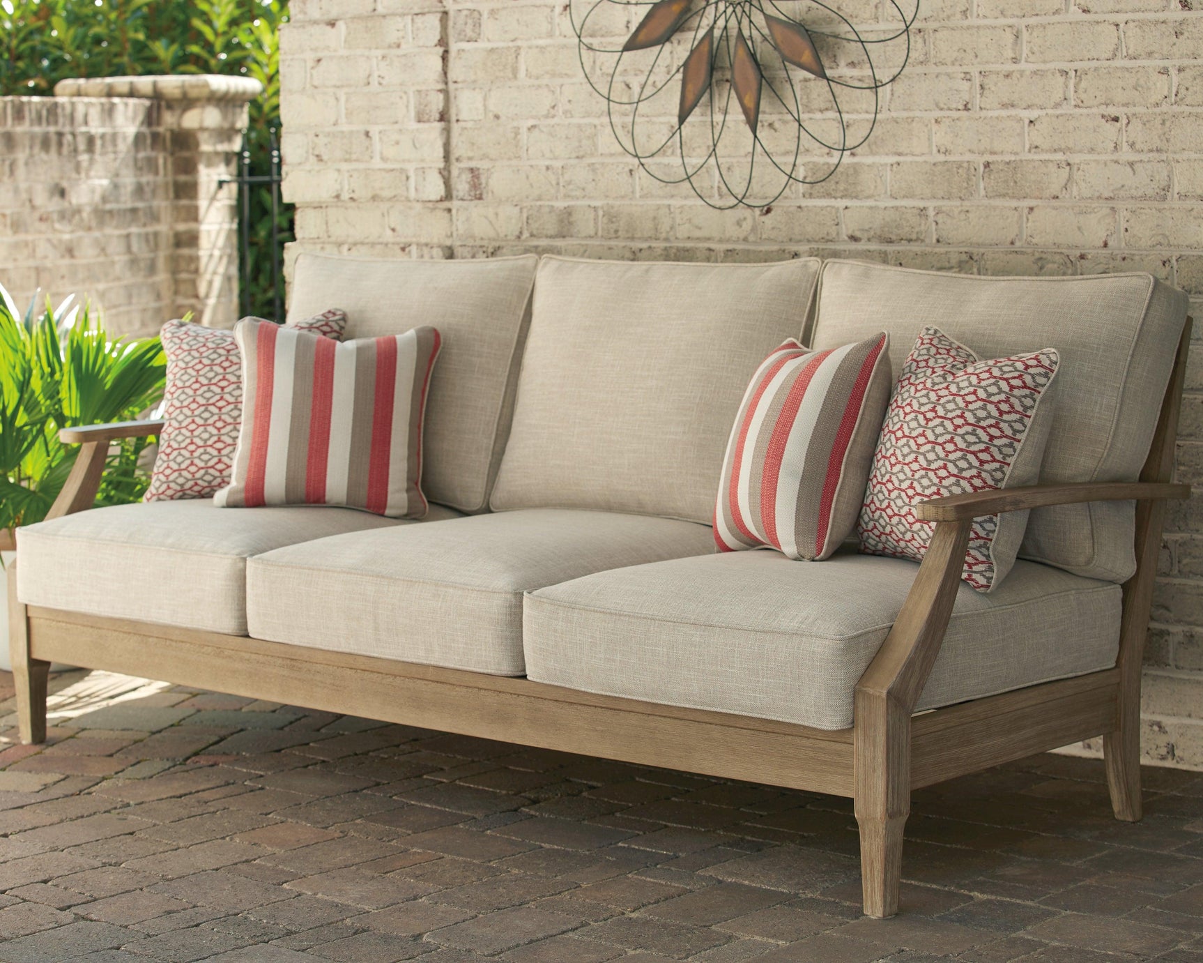 Clare Beige View Outdoor Sofa With Lounge Chair - Ella Furniture