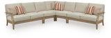 Clare View Beige 5-Piece Outdoor Sectional from Ella Furniture