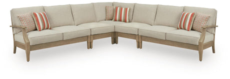 Clare View Beige 5-Piece Outdoor Sectional from Ella Furniture