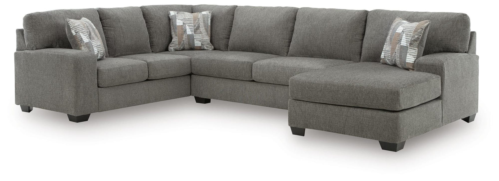 Clarington Greystone Chenille 3-Piece Sleeper Sectional with Chaise view 2