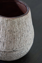 Claymount Distressed Brown Vase - Ella Furniture
