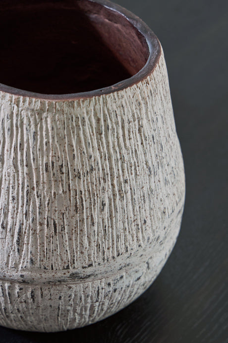 Claymount Distressed Brown Vase - Ella Furniture