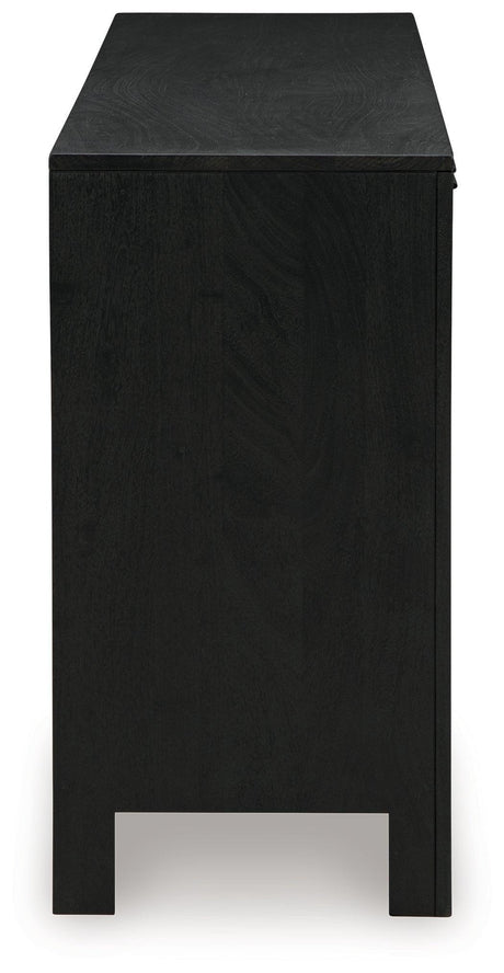 Cliffiings Black/natural Accent Cabinet - Ella Furniture