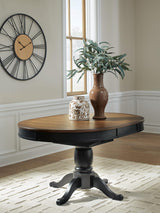 Clorazi Black/Brown Dining Butterfly Extension Table from Ella Furniture