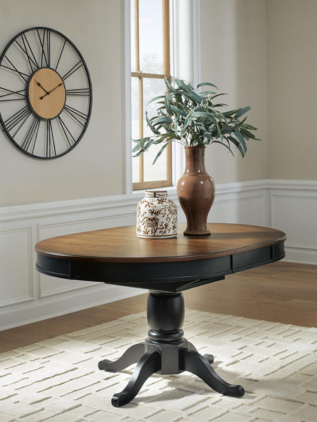 Clorazi Black/Brown Dining Butterfly Extension Table from Ella Furniture