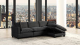 Cloud2-black Modular Sectional (Boucle Fabric) - Ella Furniture